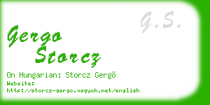 gergo storcz business card